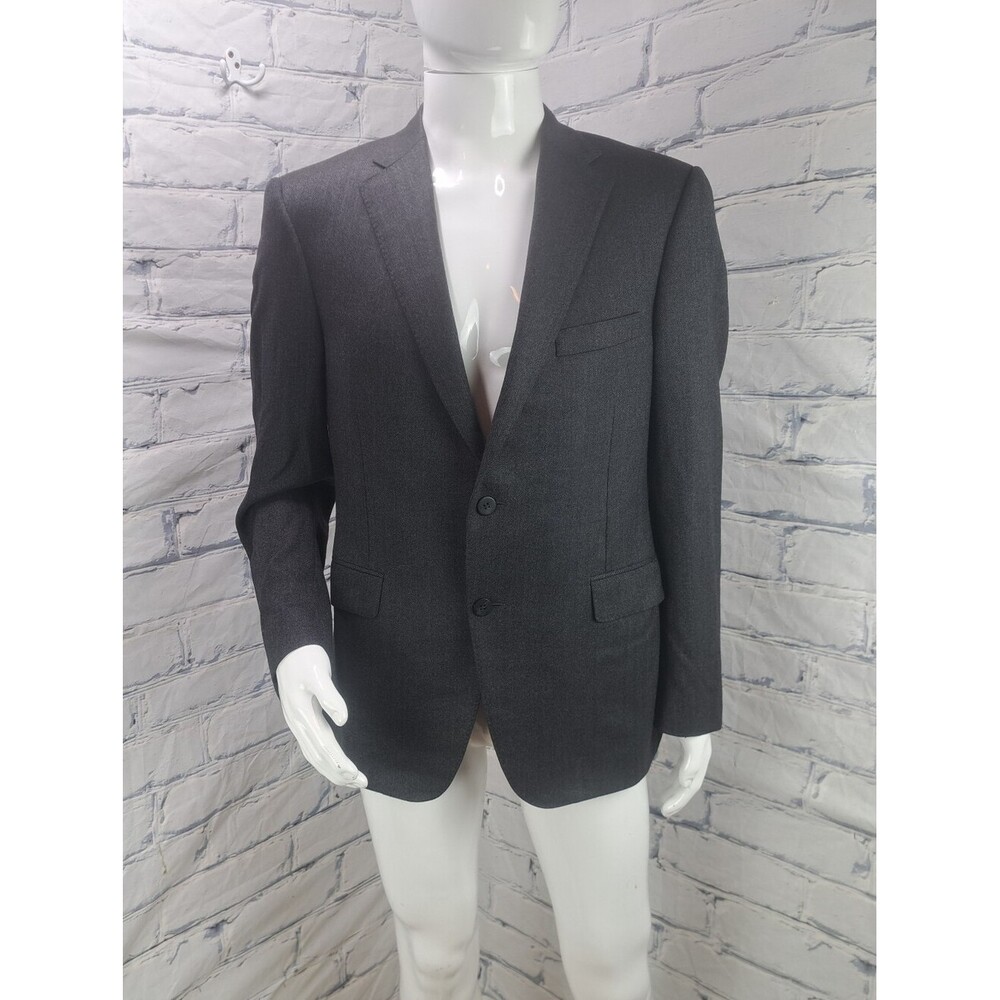 Samuelsohn Men's Sport Coat Blazer Dark Gray SB Beckett Super 110s Canada sz 42R